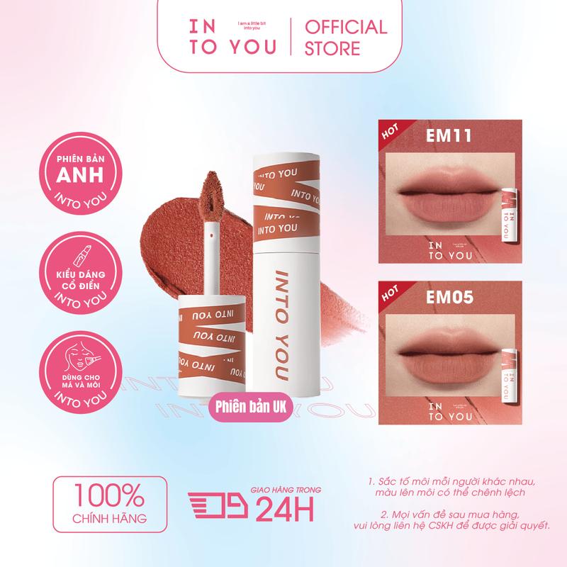 (KOL/KOC) Son Bùn Lì Nữ Chính INTO YOU Em19 Không Dính Cốc Không Trôi Lì Mịn Phiên Bản Quốc Tế UK Mud Liptick 2g (Hạn Sử Dụng Trong 9 Tháng)