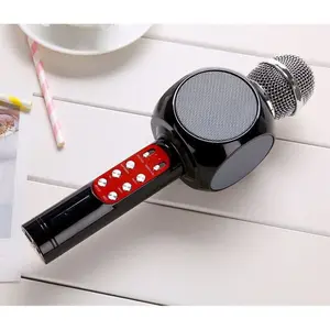 [SR] WS-1816 Mic Wireless Bluetooth Karaoke LED RGB / WS1816 Microphone Speaker KTV Efek USB Player