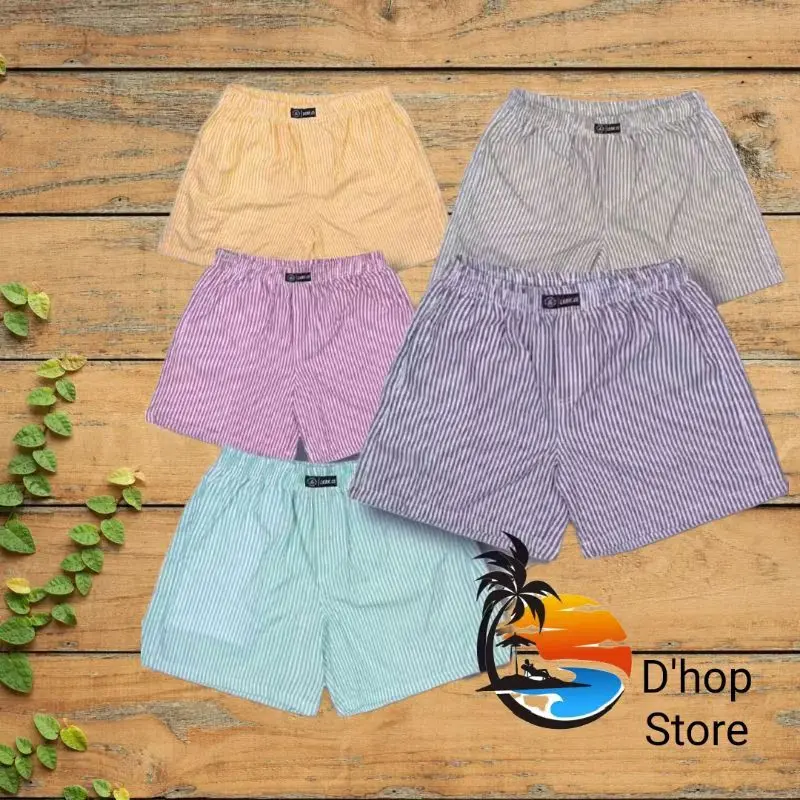 Celana Boxer BASIC SALUR Pria Wanita Celana Pendek - shortpants - kolor short pants
