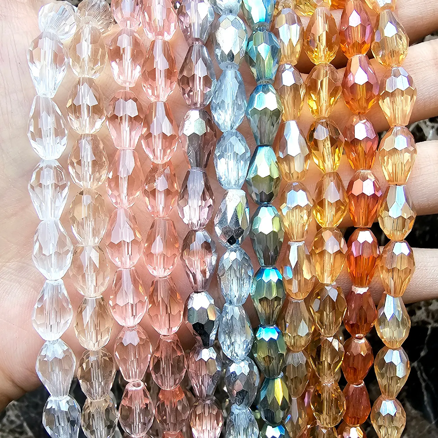 Crystal Kristal Ceko Tetes 8mm x 11mm - BH130