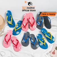Gambar Sandal Sun Swallow Paket 6 Pasang Sendal Jepit Wanita Karet Daisy Series dari Sun Swallow Sandals Kota Administrasi Jakarta Utara 1 Tokopedia