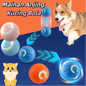 Pet Mainan Anjing Kucing Bola Interaktif Otomatis Bergulir Bola  Listrik Bergulir Cerdas Hewan Peliharaan Bola cat  toys  cats