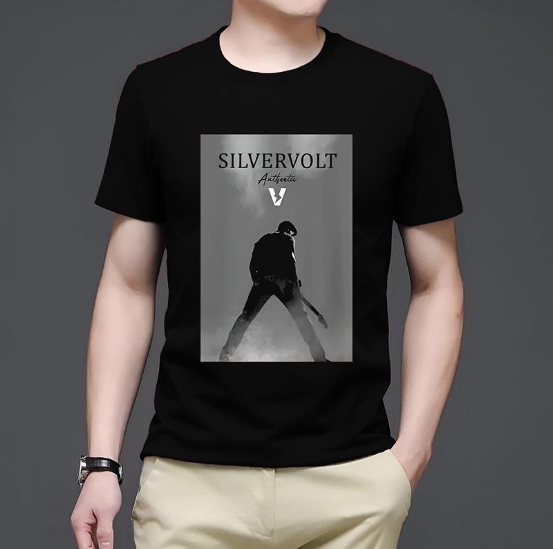 Baju Kaos Pria Distro Silvervolt Original Tangan Pendek Tshirt Oblong Cowok dan Wanita Dewasa Simple Keren Bahan Katun Combed 30S Variasi Ukuran M L XL Sablon High Quality Standar Kain Lembut Nyaman Polos 4