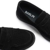 Gambar BARLIN Milano - Sepatu Slip On Pria Suede Casual Full Black Sol Jahit Anti Jebol Flat Shoes - full black, 39 dari Barlin Kota Bandung 5 Tokopedia