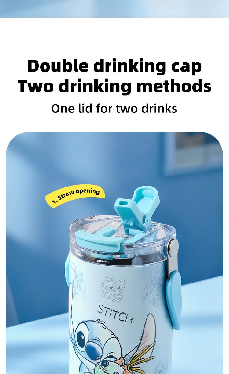 【SPECIAL EDITION】 DISNEY Tumbler STITCH 900ml Stainless Steel 304 - 3in1 Phone Stand Handle Sedotan Botol Minum Karakter Termos Portable BKL50802