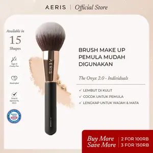Aeris Beauté The Onyx 2.0 - Single Brush | Brush Make Up Kuas Rias Lembut Premium Terjangkau Bagus untuk Pemula