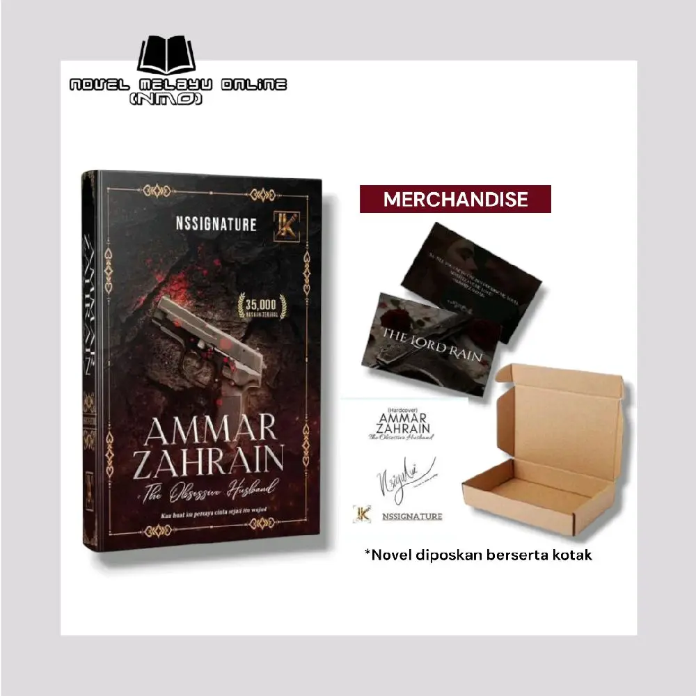 [SPECIAL EDITION] Hardcover Novel Ammar Zahrain: The Obsessive Husband KARYA Nssignatur [Photocard + Sticker Sign]