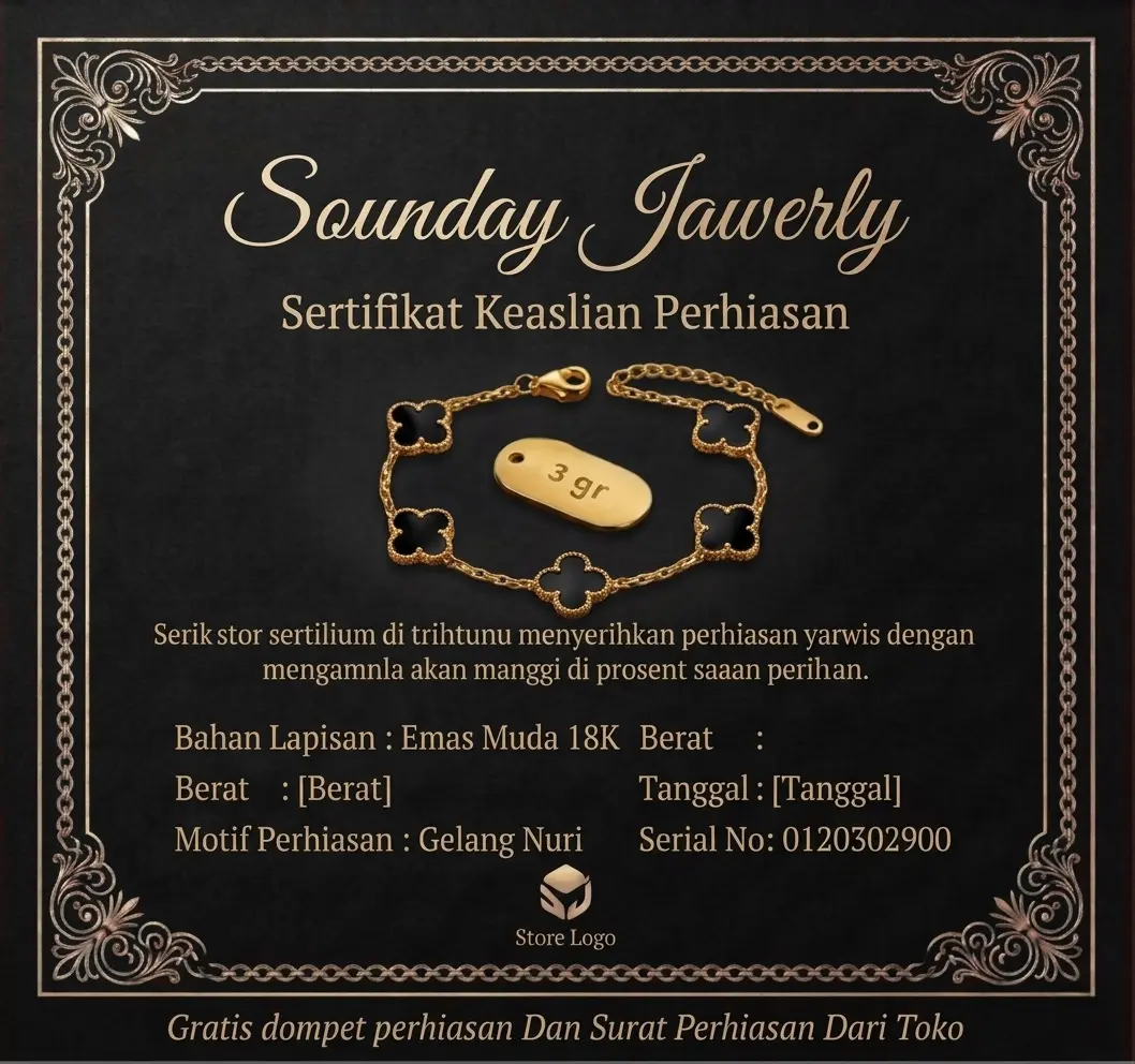 Gelang Rantai Bracelets Bunga Semanggih Cantik Elegan Dengan Lapisan Emas Muda Gratis Hadiah Dompet Perhiasan Dari Toko