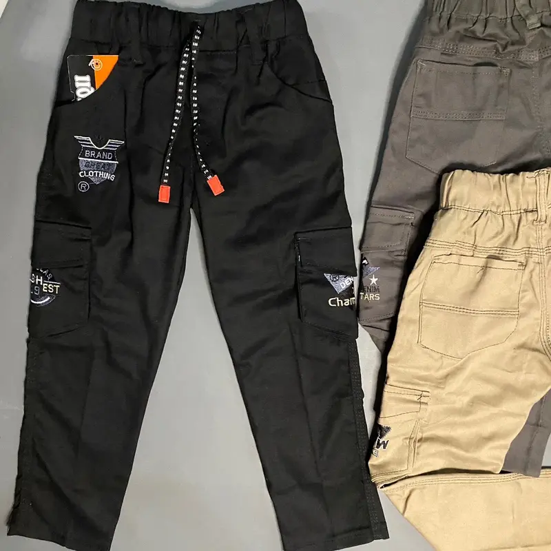 Celana Kargo Anak Cowok usia 4-15 Tahun / Celana Chinos Panjang Anak / Celana Anak Murah / Celana Chino Cargo Anak / Celana Jeans Anak Laki / Celana Jeans Panjang Anak Laki-Laki / Celana Chino Anak Cowok Fashion Bordir Terbaru (Coklat, Hitam, Abu-Abu) 7