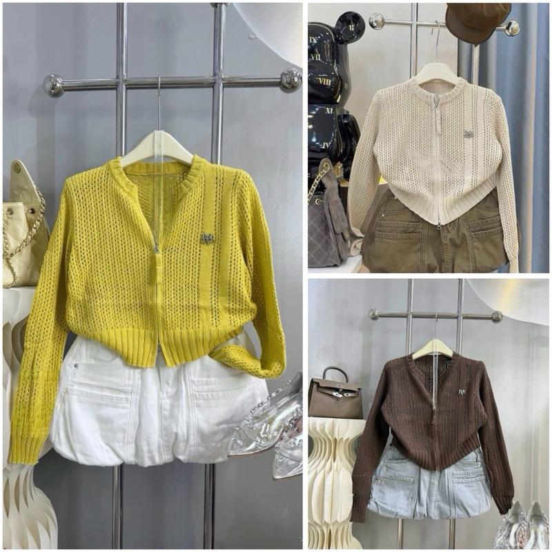  Áo len cadigan len mỏng dáng ngắn form vừa Hàng QC  Áo khoác cadigan mỏng nữ 4 màu kiểu dáng đơn giản xinh #Lynk nhi 