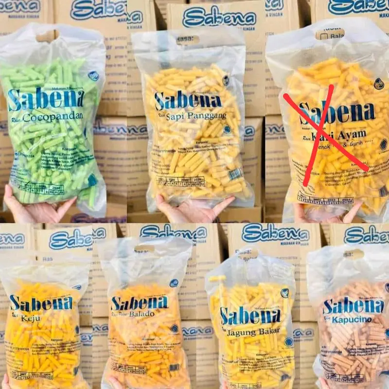 Snack sabena stik ( 1 dus isi  5 pack) ada berbagi macam variant rasa dan juga bisa rasa mix Camilan 7