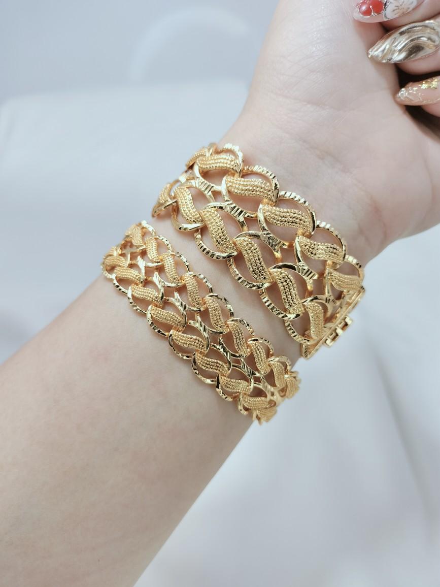 GELANG SISIK LEBAR PADAT FULL UKIR JEWELERY PERHIASAN WANITA-GUDANGPERHIASAN887 Bracelets Jewellery