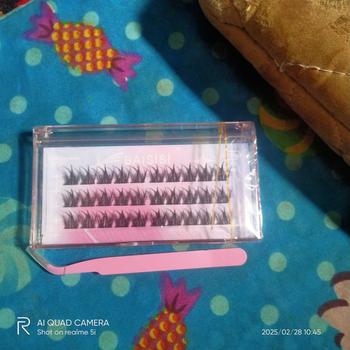 Product Review of [TANPA LEM] BAISISI Bulu Mata Palsu Individual Lashes Z11 Korean Segmentasi + FREE TWEEZER | eyelash extension | Douyin Lashes | Eye Make Up from D**9 0