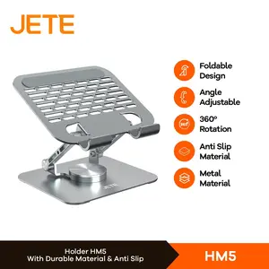 Holder Tablet HP JETE HM5 Metal Material Foldable Design 360 Rotation Universal Compatible Original