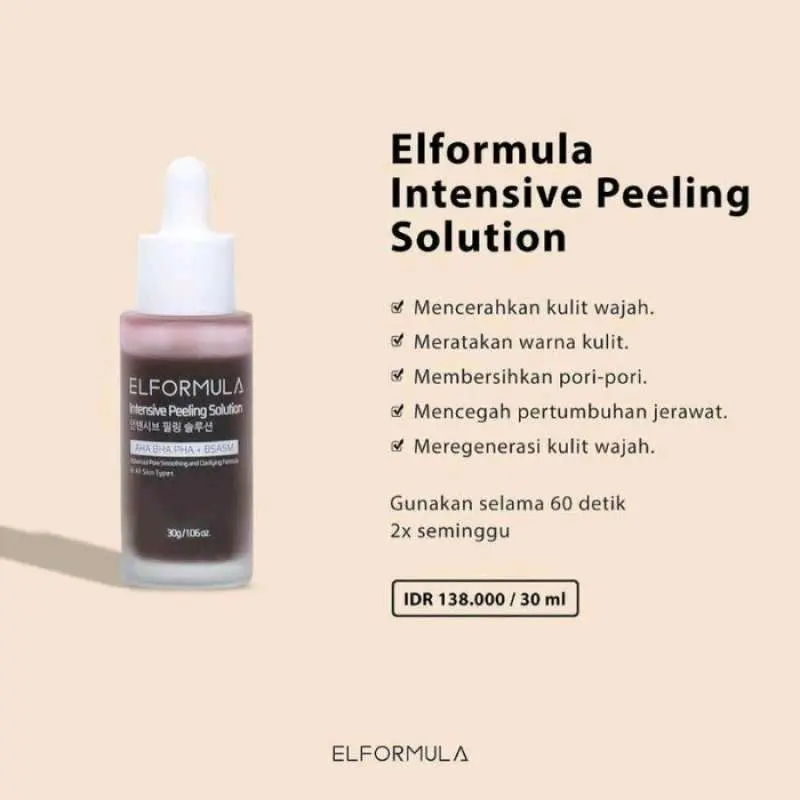 Serum Peeling Elformula Mencerahkan dan Memudarkan Bekas Jerawat dan Flek - Wajah, Pencerah 4