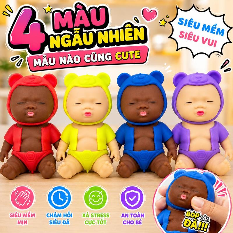 Đồ Chơi Giảm Stress Búp Bê Xấu Cute Bóp Đã Tay Chậm Hồi Phục Mini Cute Viral…