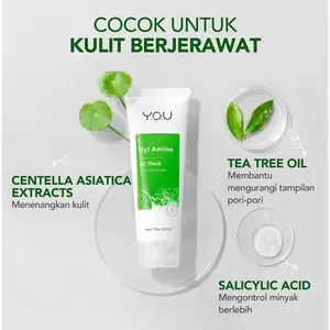 YOU Hy! Amino AC-Ttack Anti-Acne Facial Wash 50gr | Jerawat | Kulit Berminyak