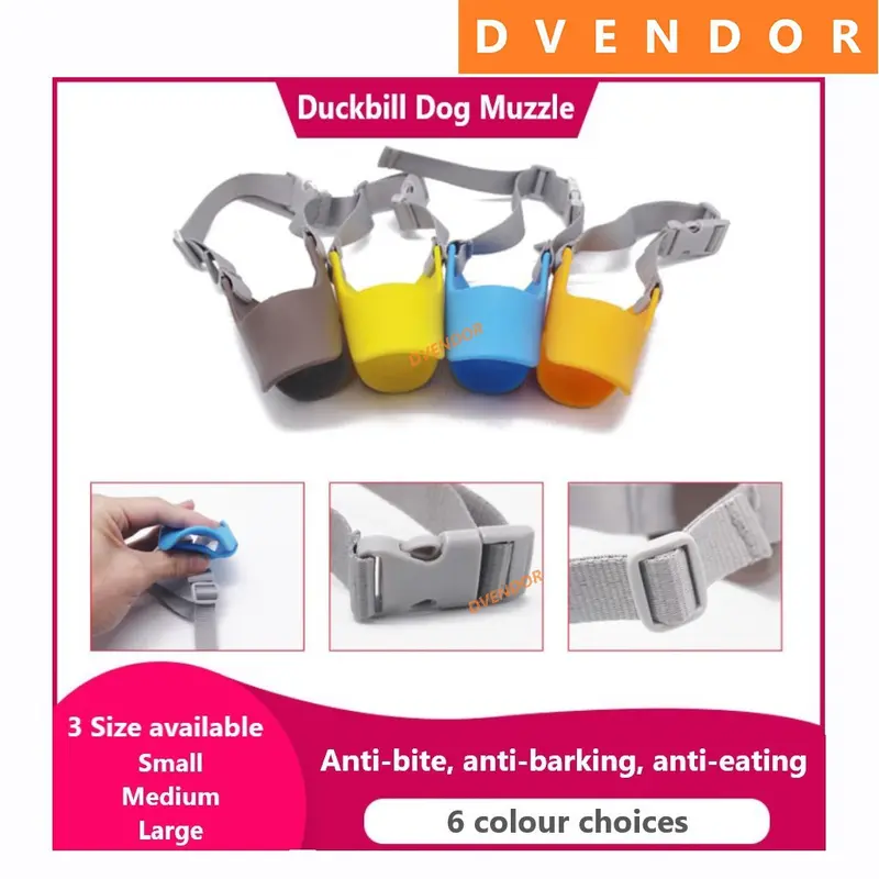 DOG PET MUZZLE BRANGUS PENUTUP MULUT ANJING HEWAN DUCKBILL DUCKBEAK DUCK BEAK BILL BEBEK SILICONE 3