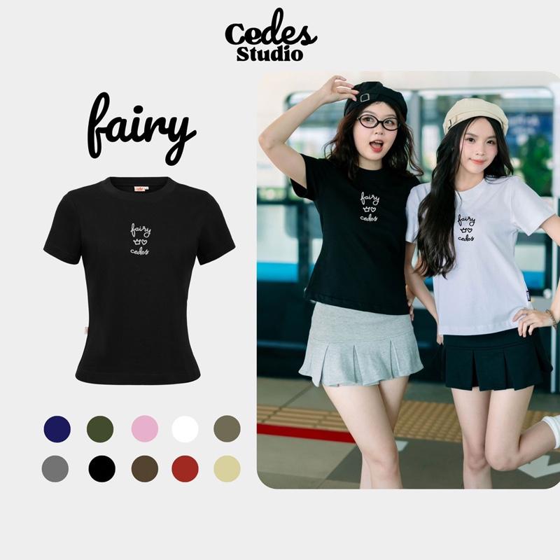BABYTEE Áo Thun Babytee Hack Eo Nữ Babytee CEDES - Áo Thun Nữ Hack Dáng- Áo Thun Nữ Cotton 2 Chiều 250gsm FAIRY