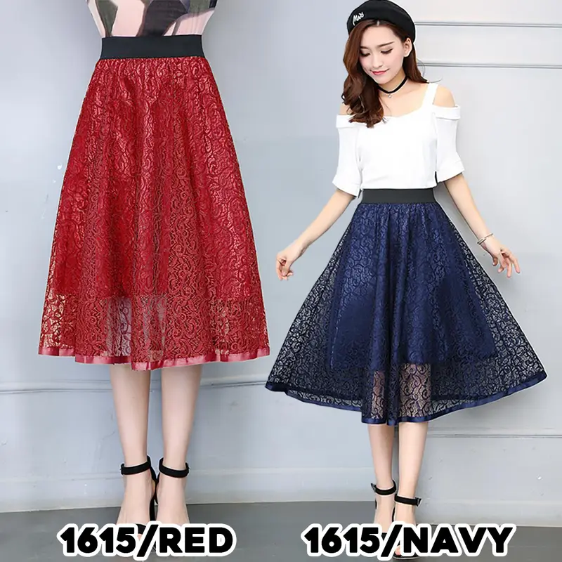 KARAKOREA R602 Yoona Flare Skirt /Midi / Rok Panjang / korean 6