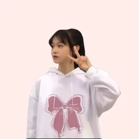 KG PITA PINK HOODIE - PULLOVER SWEATER BAHAN FLEECE GRAMASI 250 - DETAIL SABLON DAN SAKU DEPAN - KOREAN STYLE OVERSIZE 1
