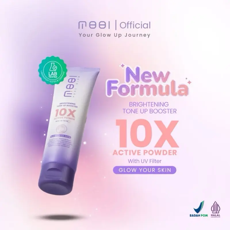MOOI PURE GLOW BRIGHTENING TONE UP BOOSTER 10X ACTIVE POWER With UV Filter Mencerahkan Tubuh Memutihkan Lotion 2