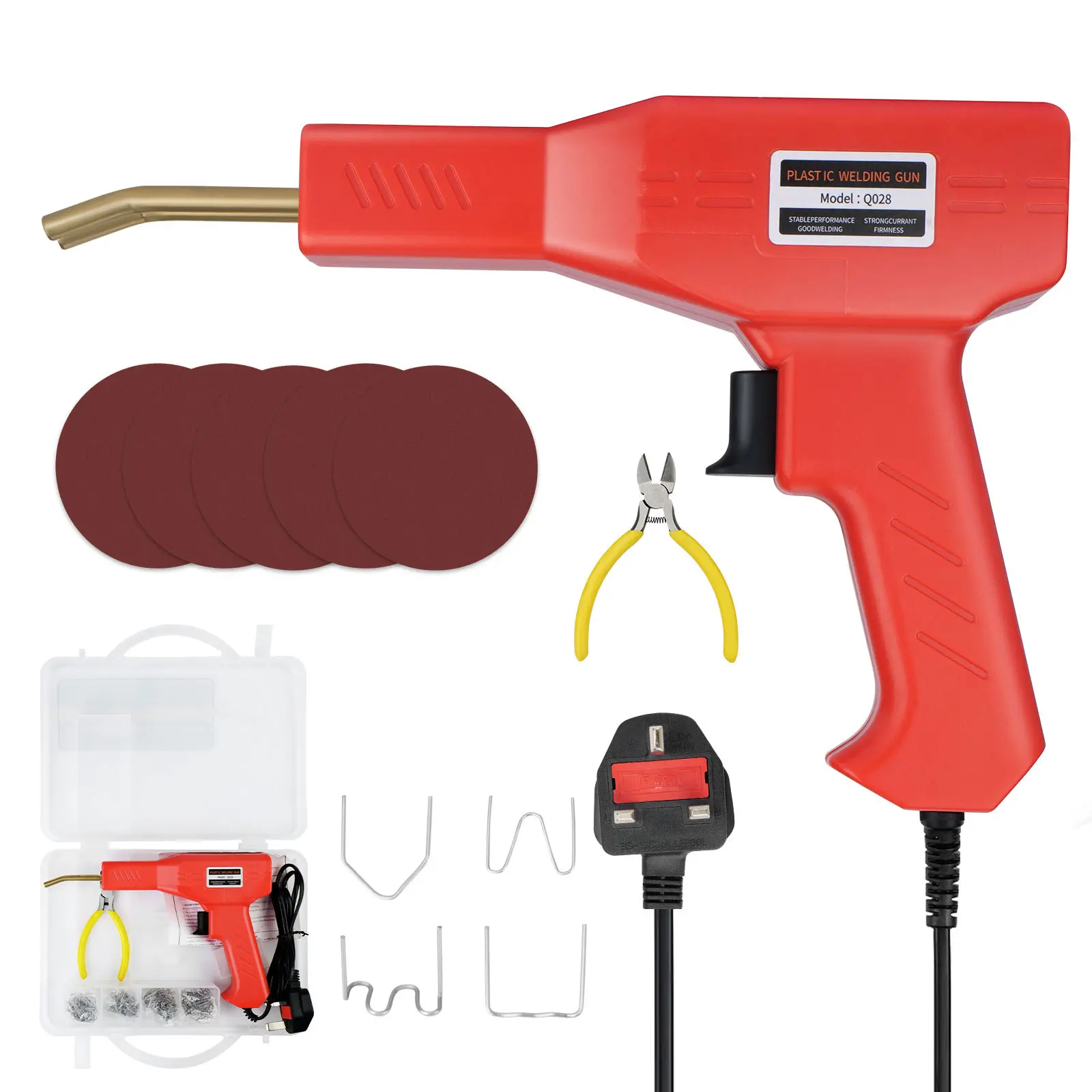 50W Plastic Welder, Plastic Welding Machine with 200PCS Welding Nails, Plastic Welding Repair Kit with Pliers, Hot Stapler Plastic Welder for Auto Bumper/Parts