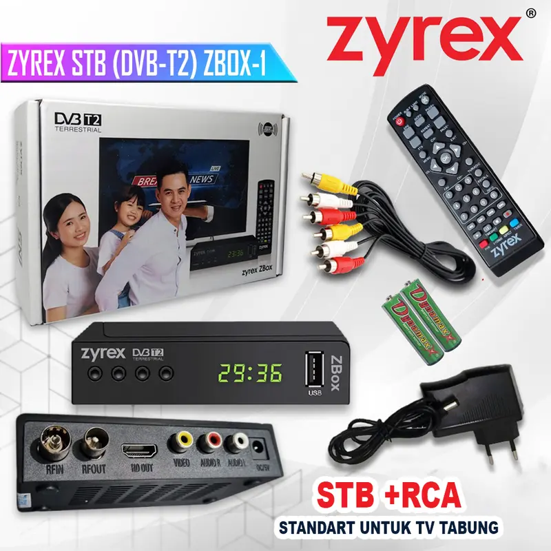 PROMO SET TOP BOX ZYREX, STB ZYREX PENERIMA SIARAN TV DIGITAL DVB-T2 GARANSI RESMI 1 TAHUN!!! 2