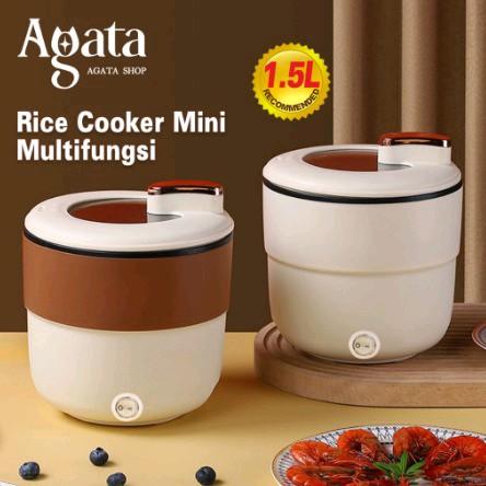 Rice Cooker Mini 1.5 Liter Krem Dan Coklat Penanak Nasi Serbaguna Panci Listrik Elektrik Anti Lengket Pemanas 0