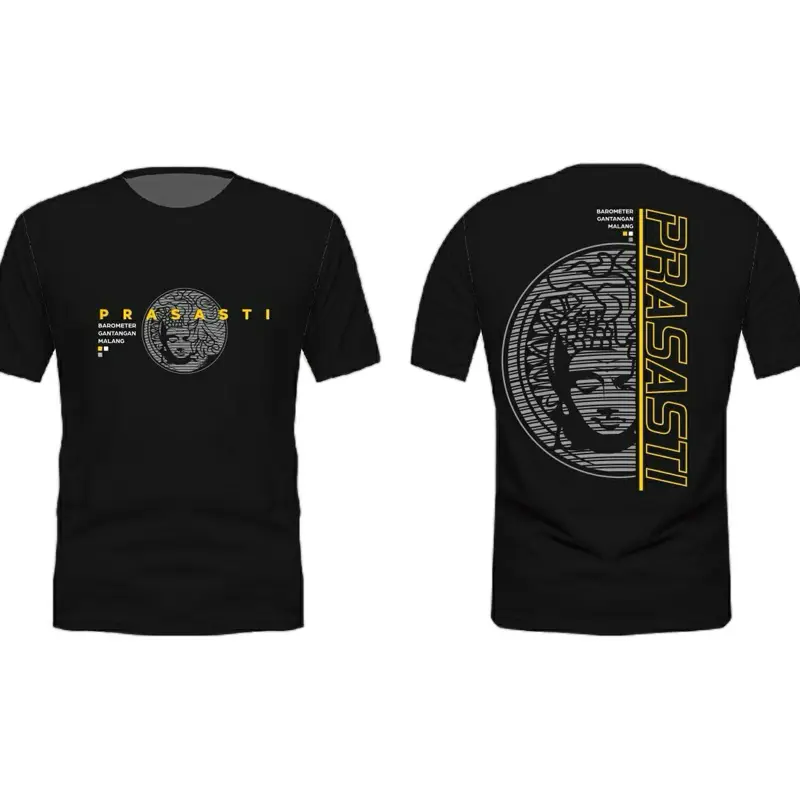Kaos PRASASTI GOLD Barometer Gantangan Malang sablon plastisol premium katun Distro