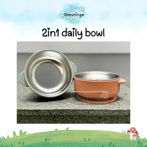 2in1 Daily Bowl Silicone Stainless Steel Bowl mangkuk makan bayi silikon piring