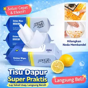 DUORA 80pcs Tissu Basah Dapur Pembersih Minyak Kotoran Dapur Praktis Lap Dapur Kompor
