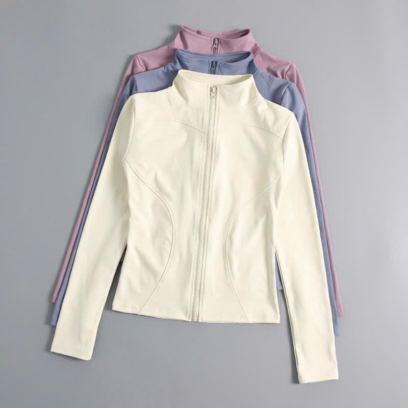 Áo dài tay tập gym yoag aerobic cho nữ áo chống nắng vải thun co giãn 4 chiều thoáng mát