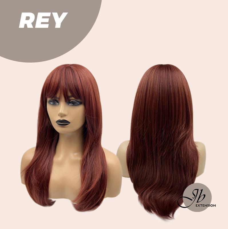 JBEXTENSION【UK】22 Inches Wolf Cut Red Wig With Bangs REY 1