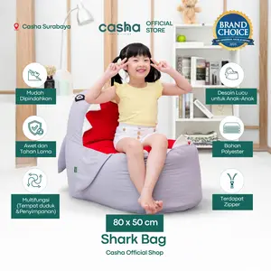 CASHA Shark Bag - Bean Bag Anak - Sofa Anak Furniture