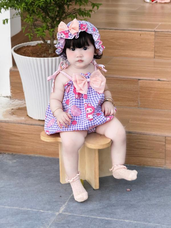 Bodysuit Cho Bé Phối Nơ Xinh Body Em Bé  Chất Organic Mềm Mại Thoáng Mát Từ 3-12kg 6