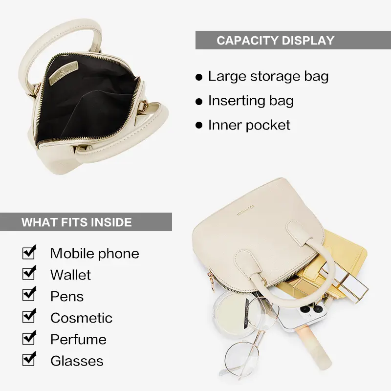 [Claire Bag] BOSTANTEN Tas Selempang Wanita Sling Bag Handbag Shoulder Bag Tas Pesta Simple Jalan Jalan Kulit Sintetis Hitam 8