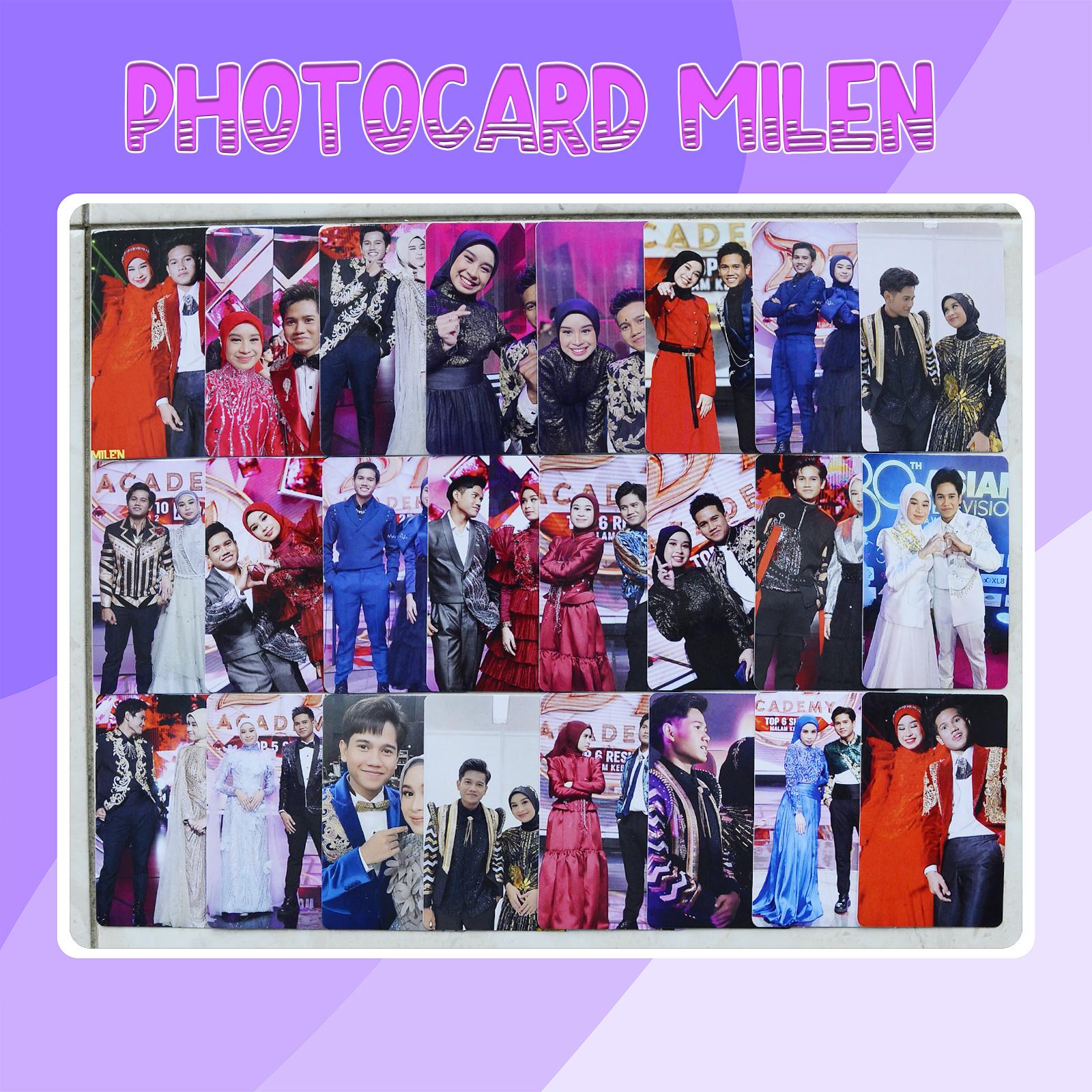 Photocard Mila dan Valen Isi 25 pcs Unoffical Buatan Fans Idola Milen D'academy Photocard Mila dan Valen Isi 25 pcs Unoffical Buatan Fans Idola Milen D'academy