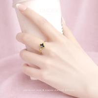 Gambar Kimora - Cincin Titanium Perhiasan Wanita Aksesoris Elegan Bunga Hitam Mara Big Cnt213 - GOLD 5 dari Kimora Jewelry Kota Denpasar 3 Tokopedia