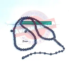 TASBIH kokka ASLI 99 BULAT POLOS 5mm Htm kaukah kaokah fukakah kokah