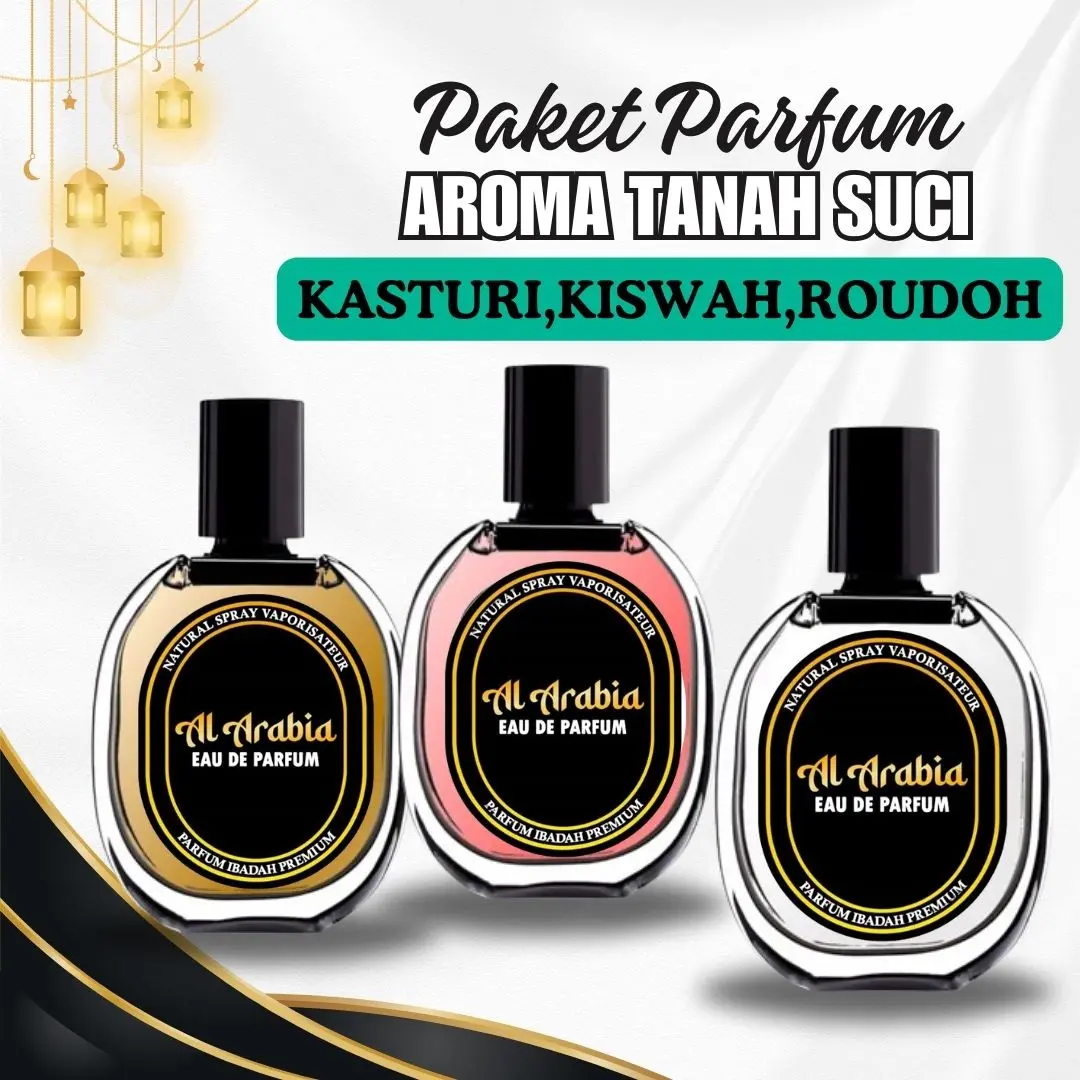 Paket Parfum Sholat (3 Botol) Parfum ibadah Perfume Cowok Parfum Kasturi Wangi Parfum Pria