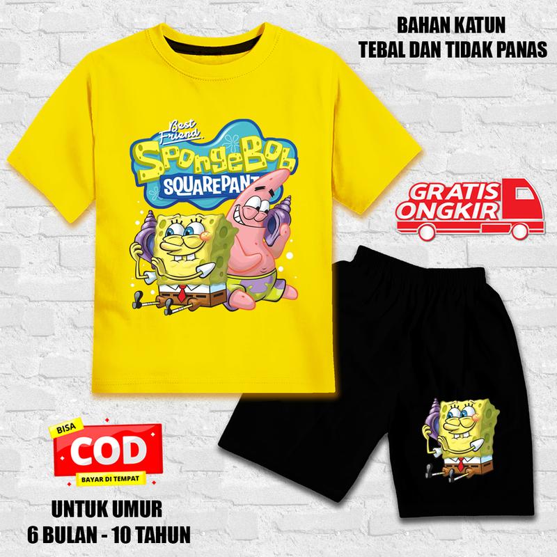 setelan anak laki laki / setelan anak perempuan / set baju kaos pendek anak 117 0