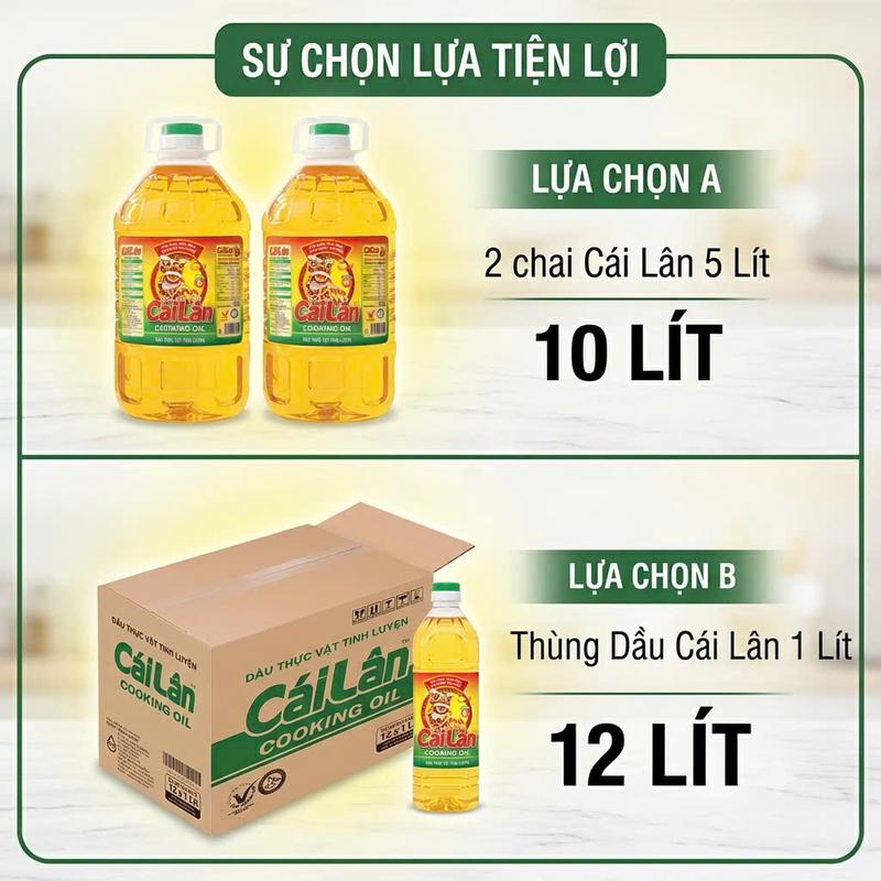 Combo Dầu ăn Cái Lân - dầu thực vật - - bao bì thay đổi theo đợt nhập hàng