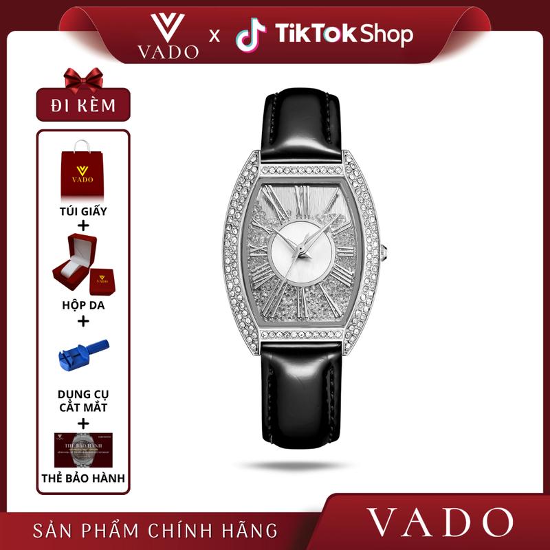 [PHỤ - DH220] Đồng Hồ Nữ, Dây Thật, Mặt Đính Đá Sang Chảnh, Phong Cách Thanh Lịch - ORSGA DH220