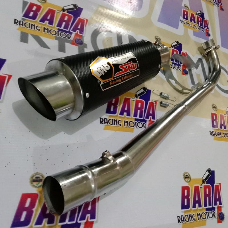 Knalpot Racing Fanterra carbon Motor= Shogun lama,Shogun R,Shogun 125 sp,Smash,Titan Motor Motorcycle 2