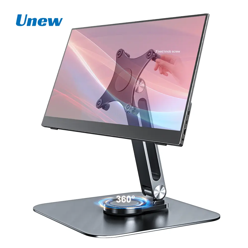 Portable Monitor Stand Aluminum Alloy Desktop 360° Rotation, VESA 75x75mm Suitable For M4 Screws 3KG Load Capacity Ultra Stable