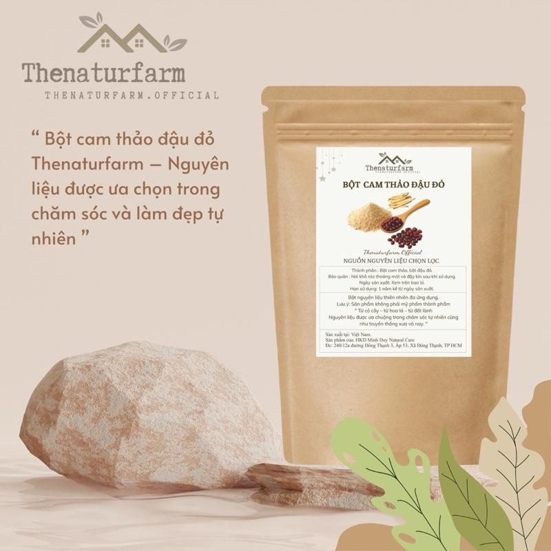 Bột cam thảo đậu đỏ nguyên chất Thenaturfarm - Nguyên liệu hỗ trợ sáng da mờ thâm tẩy tế bào chết