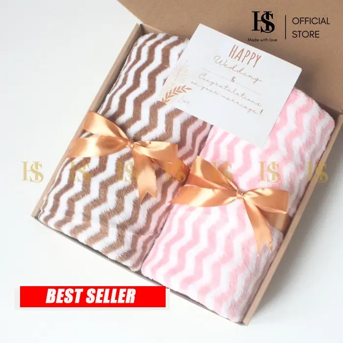 Kado Pernikahan Wedding Gift Hampers Handuk Dewasa Couple Seserahan Nikahan Anniversary Bahan Lembut Tebal Premium Berkualitas 4