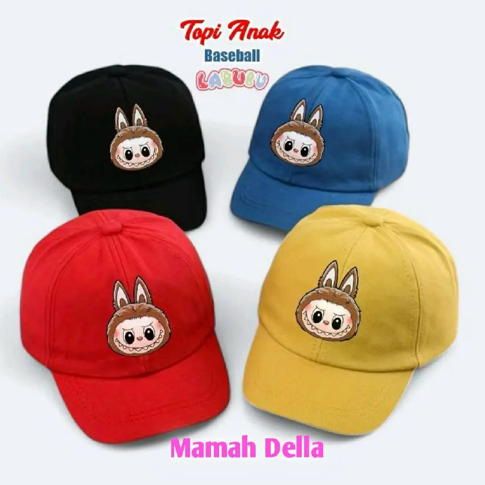Topi Anak Labubu Untuk Usia 3-8 Tahun, Topi Anak Laki-Laki Dan Perempuan