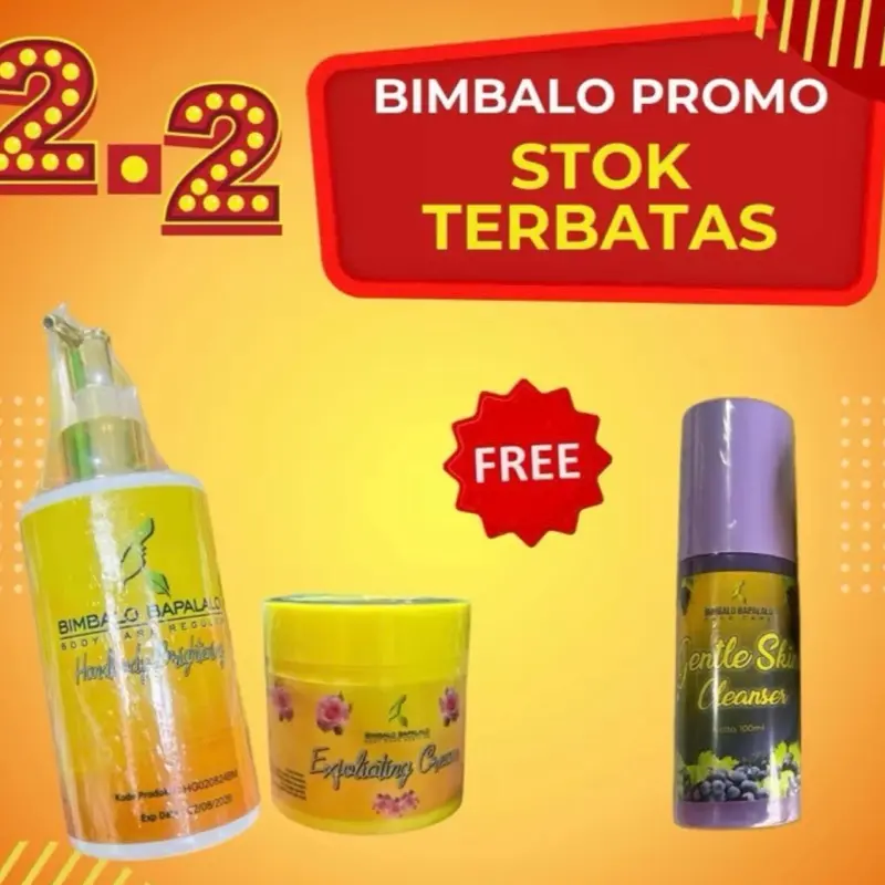 Paket lotion reguler & body bleacing free sabun wajah gentle